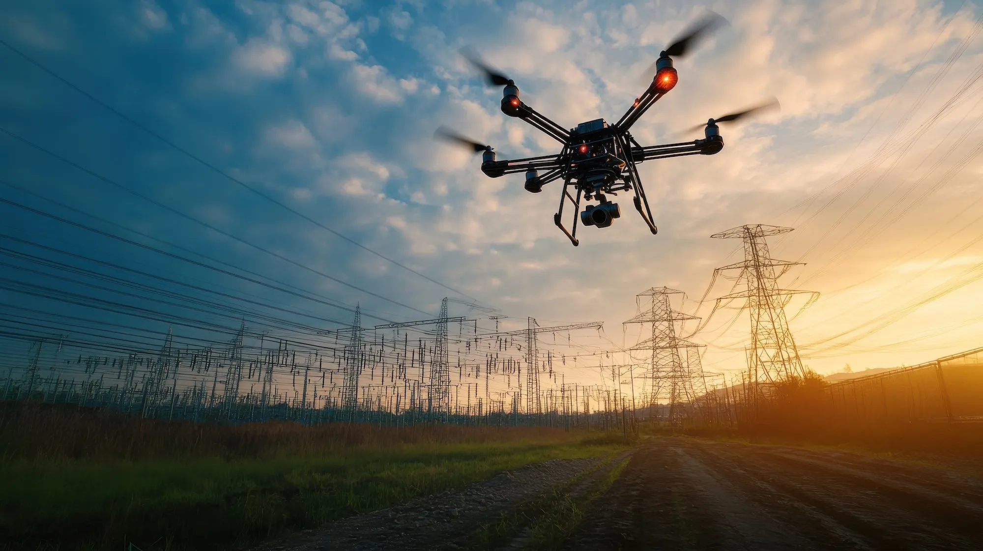 Utility drone photo data being organized in inspection software platform